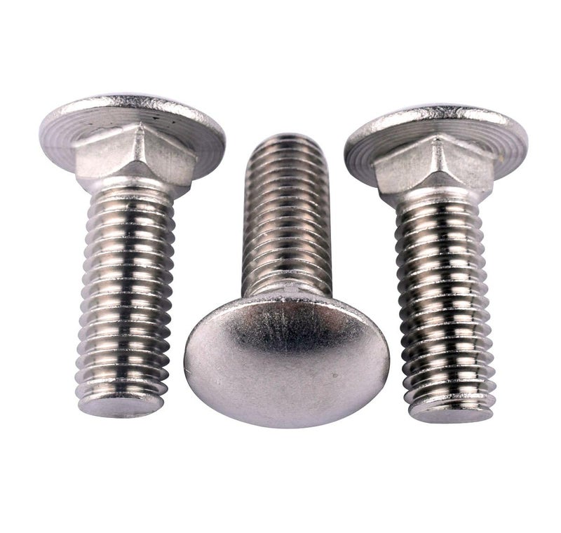 KOSJETHAS Store 1/4-20 x 2 Carriage Bolts Screws, Round Head Square Neck, 304 Stainless Steel 18-8, UNC Coarse Fully Thread, Quantity 10Pcs - Image 5